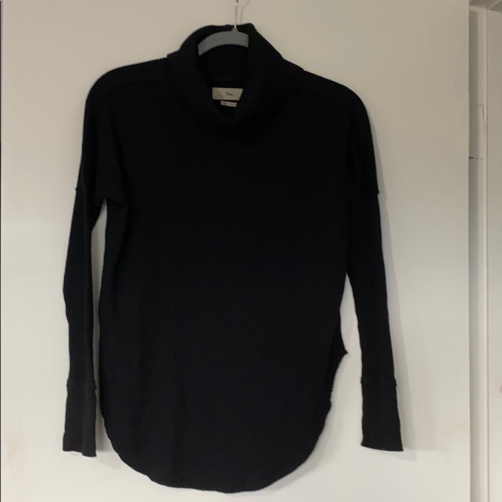 Aritzia TNA cowl neck waffle long sleeve